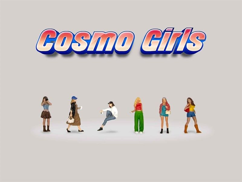  Set mô hình nhân vật figure Cosmo Girls kim loại tỉ lệ 1:64 American Diorama AD-2437 