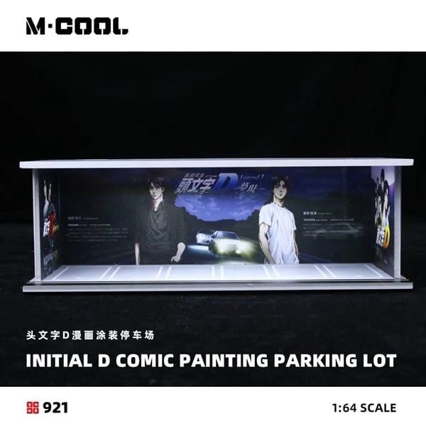  Hộp trưng bày mô phỏng diorama garage trưng bày xe Initial D Manga Paint Scheme Parking Lot kích thước 30x13.3x10cm tỉ lệ 1:64 M Cool MC914921 