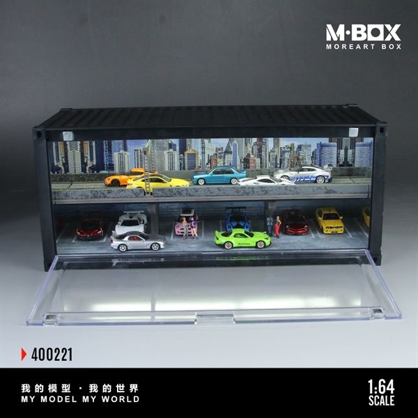  Hộp trưng bày container mô phỏng cầu vượt Overpass Simulation Model có đèn kích thước 38.7x16x16.5cm tỉ lệ 1:64 MoreArt box M-Box MB400221 