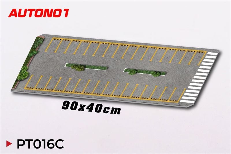  Phụ kiện thảm sa bàn chống trượt mô phỏng diorama bãi đỗ xe/ Parking lot kích thước 90x40cm cho mô hình xe 1:64 Autono1 PT016 