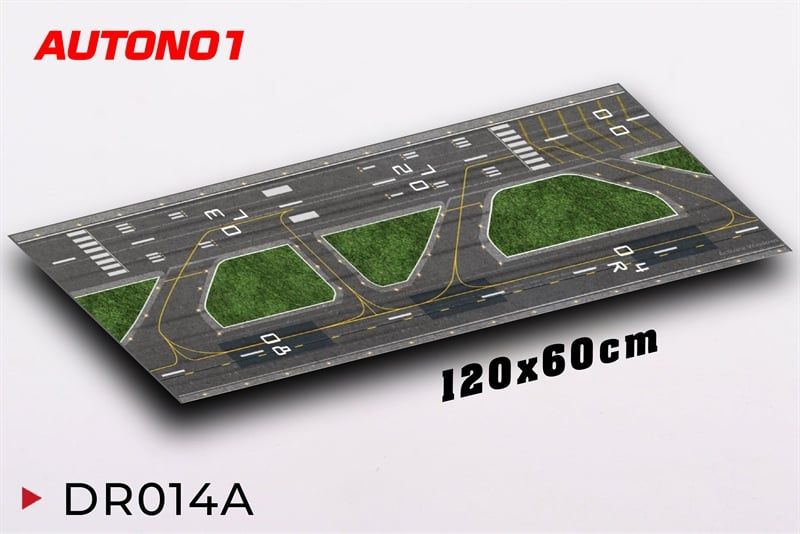  Phụ kiện trưng bày đường băng chất liệu in pp cán mờ chống nước bụi bẩn kt 120x60cm cho máy baymô hình nhiều tỉ lệ DR014 