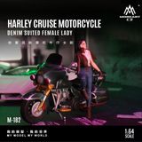  Mô hình nhân vật figure và xe mô tô Harley Cruising Motorcycle Cowgirl Resin Model tỉ lệ 1:64 MoreArt MO222182 