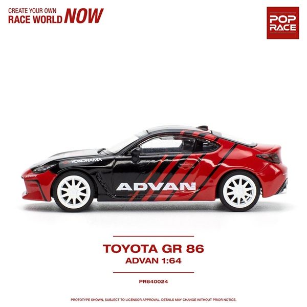  Mô hình xe Toyota GR86 Advan tỉ lệ 1:64 Poprace PR640024 