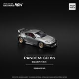 [Hàng Loose] Mô hình xe Rocket Padem GR86 - silver (New tooling) tỉ lệ 1:64 Poprace PR640235L 