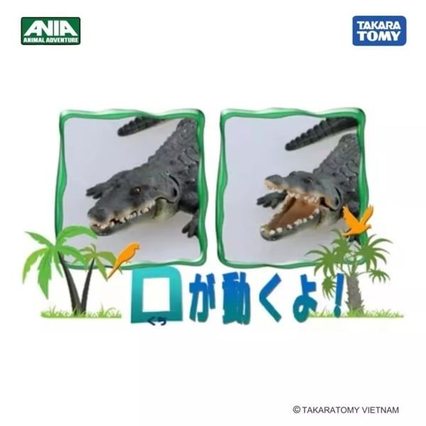  Mô hình động vật cá sấu sông Nile ANIA AS-08 Nile Crocodile Takara Tomy 487982 