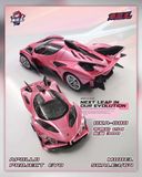  Mô hĩnh xe Apollo EVO Candy Pink 2026 Shenzhen Jiuzhou Automotive Eco - Expo tỉ lệ 1:64 Demon King Auto DKA-080 