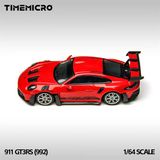  Mô hình xe ô tô Porsche 992 GT3 RS red vairiant tỉ lệ 1:64 Time micro TM644644 