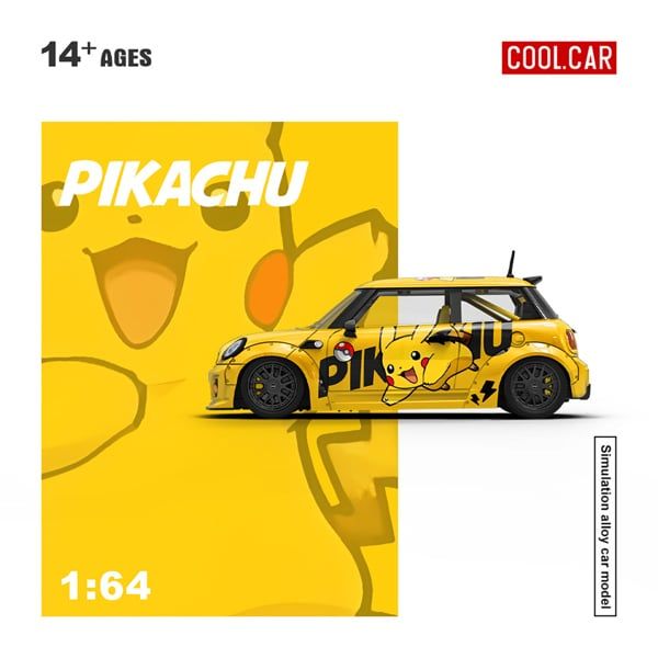  Mô hình xe Mini Cooper Pikachu Coating tỉ lệ 1:64 Cool Car CC643648 