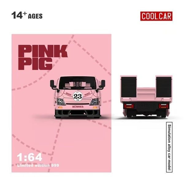  Mô hình xe tải cứu hộ H300 Pink Pig Paint tỉ lệ 1:64 CoolCar CC647223 