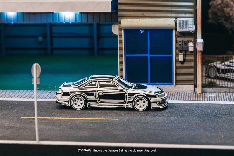  Mô hình xe Vertex Nissan Silvia (S14), Designed by Joshua Vides, Chrome tỉ lệ 1:64 Tarmac Works T64G-018-JV 