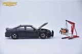  Mô hình xe Dodge Charger SRT Hellcat Matt Black Color tỉ lệ 1:64 Phantom Knight PK model OT64760 