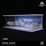  Hộp trưng bày mô phỏng bãi đỗ xe Parking lot - Cafeteria lighting Edition Scene kích thước30cmx13.3cmx10cm tỉ lệ 1:64 MoreArt MO914412 