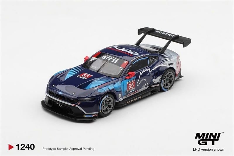  Mô hình xe Ford Mustang GT3 #65 Ford Multimatic Motorsports 2025 IMSA Daytona 24 Hrs Winner tỉ lệ 1:64 MiniGT MGT01240 