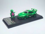  Mô hình xe Porsche RauhWelt RWB 993 green Tyrannosaurus Rex tỉ lệ 1:64 Mymodelcollect MC6400023E 