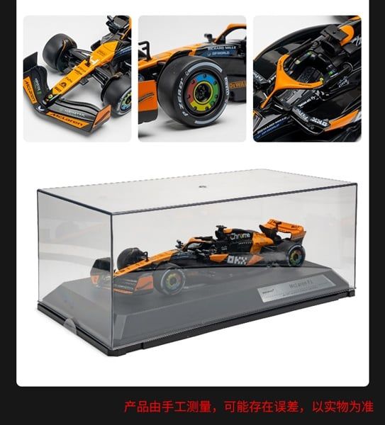  Mô hình xe đua F1 Formula Mclaren #4 hộp mica tỉ lệ 1:24 RW model RW5224 