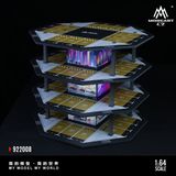  Hộp trưng bày mô phỏng bãi đổ xe 4 tầng - 4 mặt hình lục giác có đèn Octagonal Building Parking Lot tỉ lệ 1:64 MoreArt MO922008 