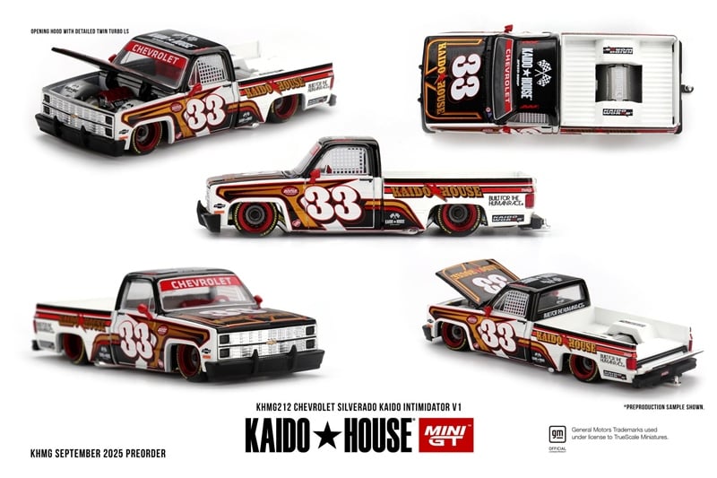  [Hàng Loose] Mô hình xe ô tô Chevrolet silverado Kaido Intimidator tỉ lệ 1:64 Kaido House KHMG212 