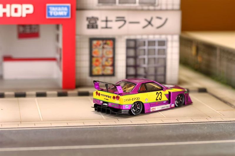  Mô hình xe Nissan ER34 LBWK Electroplated Purple Special Edition Limited 500pcs tỉ lệ 1:64 Street weapon OT64658 