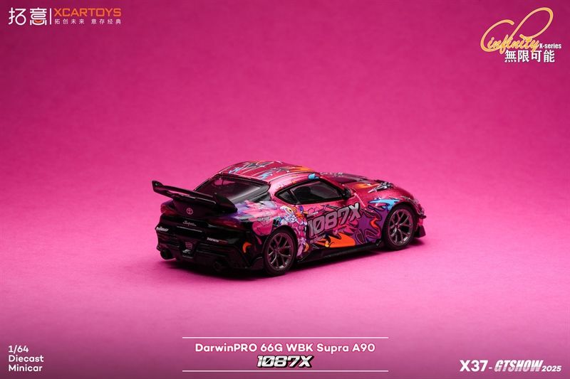  [Hàng Loose] Mô hình xe Toyota Supra (A90) DARWIN PRO 66G WBK 1087X LION DANCE tỉ lệ 1:64 Poprace X37-GTSHOW2025 