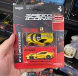  Mô hình xe Ferrari Ferrari 812 Competizion yellow - Speed Icon bản card tỉ lệ 1:64 Maisto 15709 
