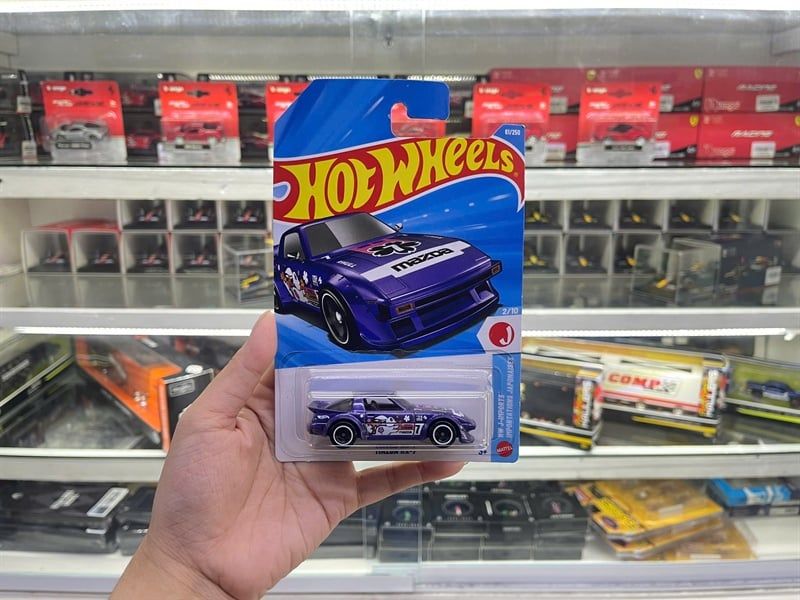 Mô hình xe Mazda RX-7 Purple Hotwheels kim loại có bản quyền chính hãng tỉ lệ 1:64 C4982-MA 