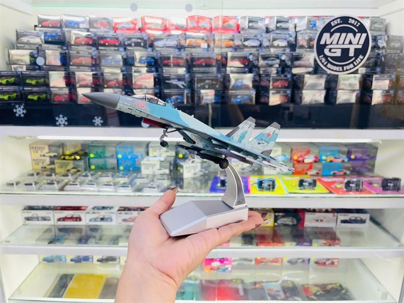  Mô hình máy bay chiến đấu Russia Su-35 BBC POCCNN 04 Blue Camouflage tỉ lệ 1:100 Ns models MBQS013 