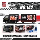  Mô hình xe quán ăn Nhật bản Subaru Sambar Kitchen Trailer No.142 tỉ lệ 1:64 Tomica 917687 