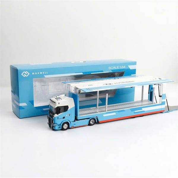  Mô hình xe Scania S730 V8 đầu kéo thùng mở cánh chim tỉ lệ 1:64 Kengfai & Maxwell OT64667 