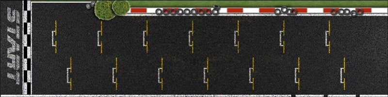  Diorama mô phỏng mặt đường - đường PIT race đua xe in PP cán mờ chống nước bụi bẩn kích cỡ 30x120cm tỉ lệ 1:64 Autono1 DR605 