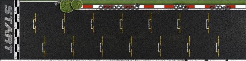  Diorama mô phỏng mặt đường - đường PIT race đua xe in PP cán mờ chống nước bụi bẩn kích cỡ 30x120cm tỉ lệ 1:64 Autono1 DR605 