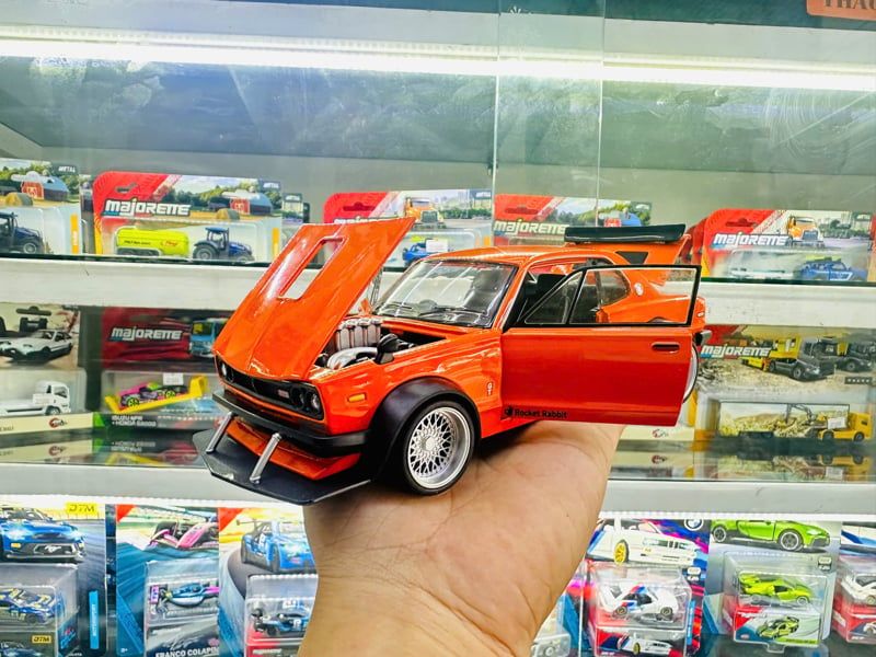  Xe ô tô mô hình bằng hợp kim và nhựa Niss Skyline GT-R V8 Drift tỉ lệ 1:24 Alloy Model VB24496 OT24160 
