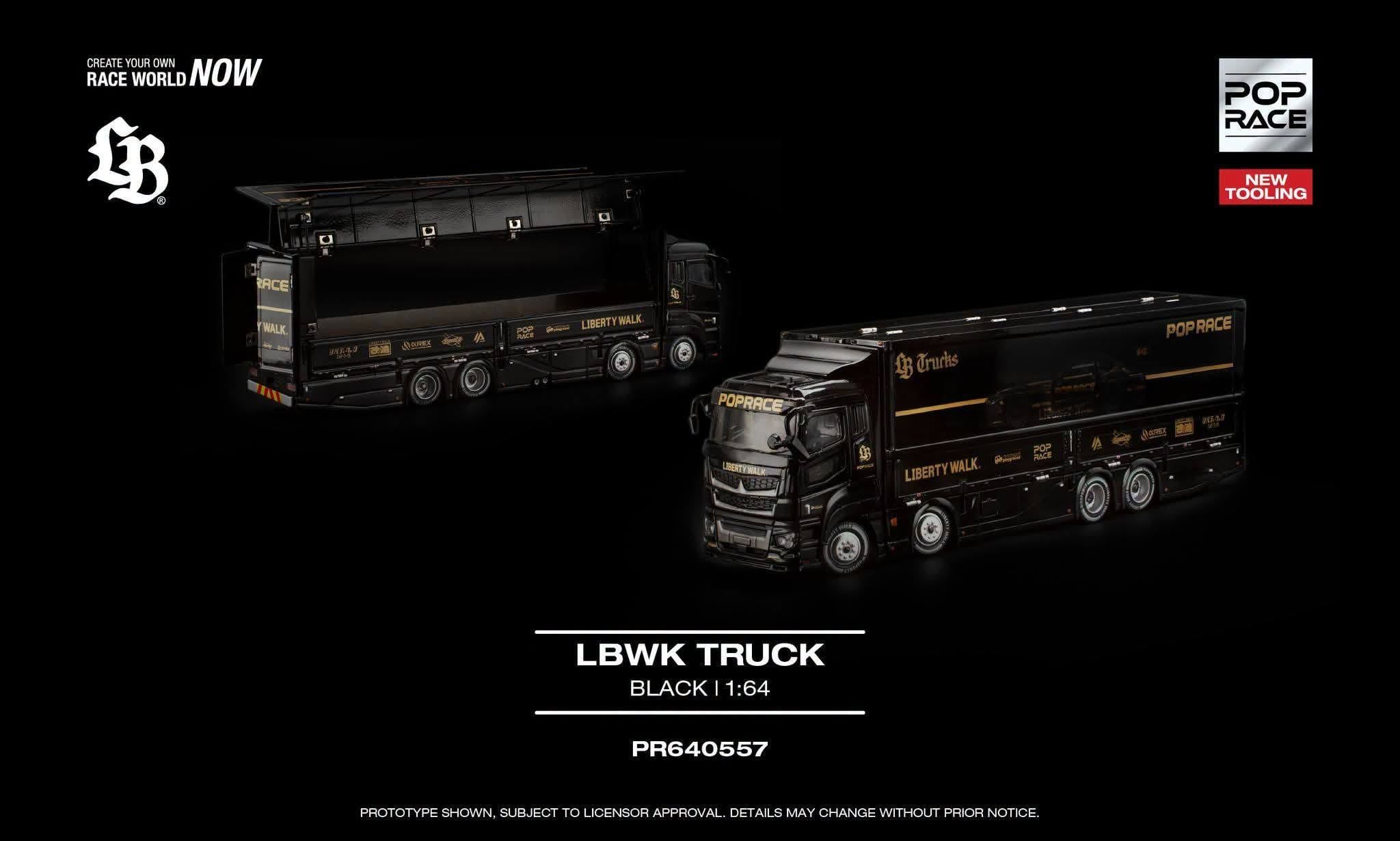  Mô hình xe Mitsubishi Truck LBWK Team Crew tỉ lệ 1:64 Pop Race PR640557 