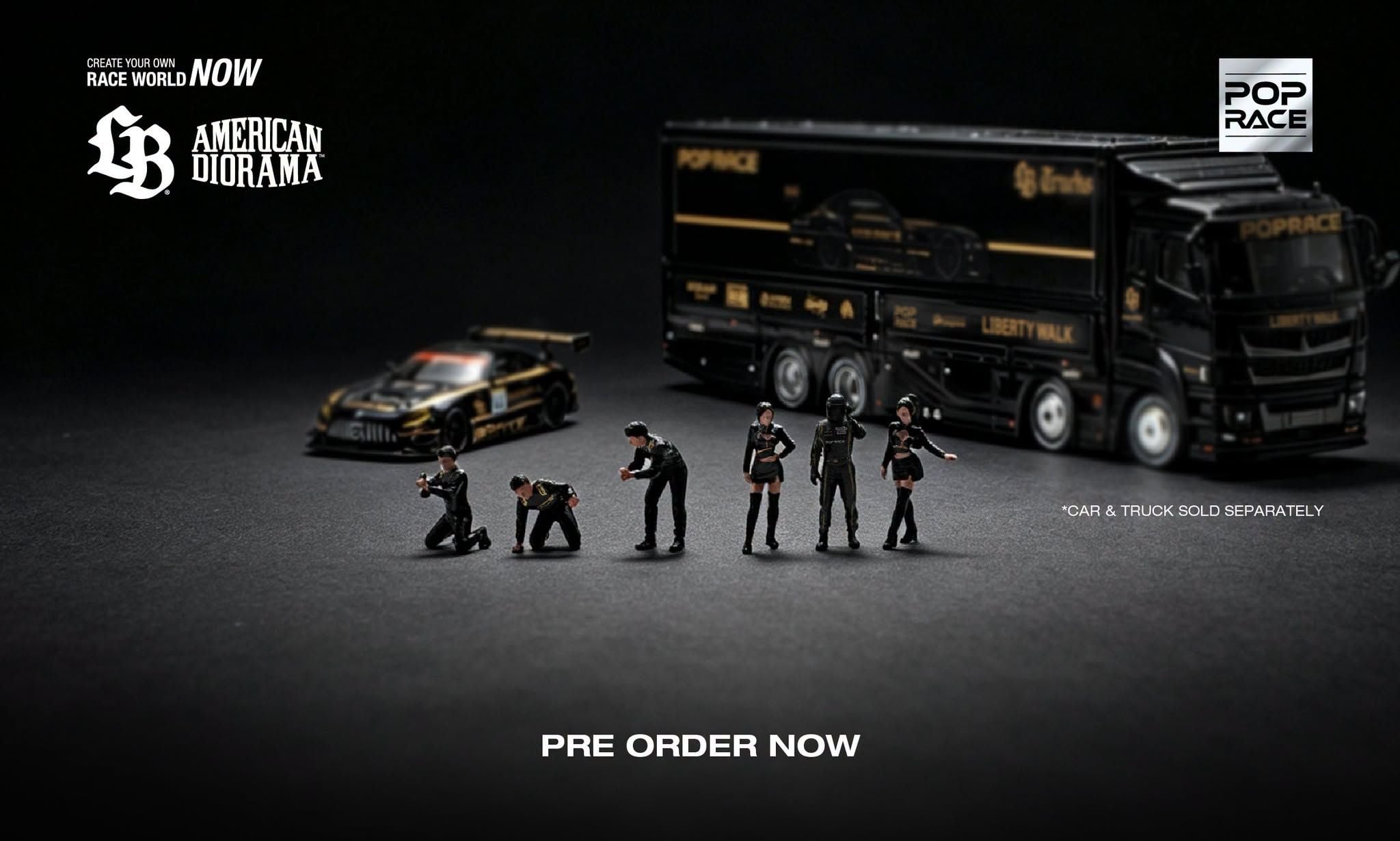  Set mô hình nhân vật 6 figure Team Crew tỉ lệ 1:64 Pop Race PR640567 