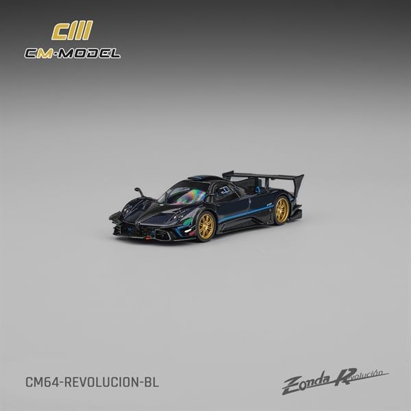  Mô hình xe Pagani Zonda Revlucion New Metallic blue tỉ lệ 1:64 CM model CM64-REVOLUCION-BL 