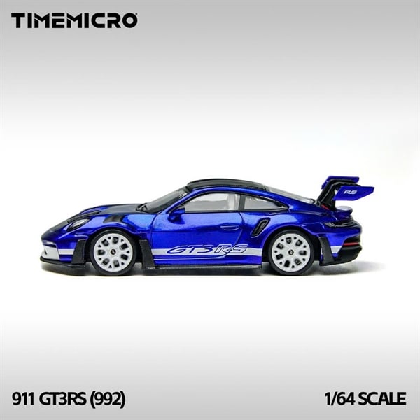  Mô hình xe Porsche 992 GT3 RS San Marina Blue tỉ lệ 1:64 Time Micro TM644643 