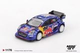  Mô hình xe Ford Puma Rally1 #55 M-Sport Ford WRT2025 Rally Monte-Carlo bản card tỉ lệ 1:64 MiniGT MGT01176 NO CHASE CAR 