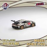  Mô hình xe Porsche 911 GT3 RS the Mummy full open tỉ lệ 1:64 Demon King Auto DKA-102 