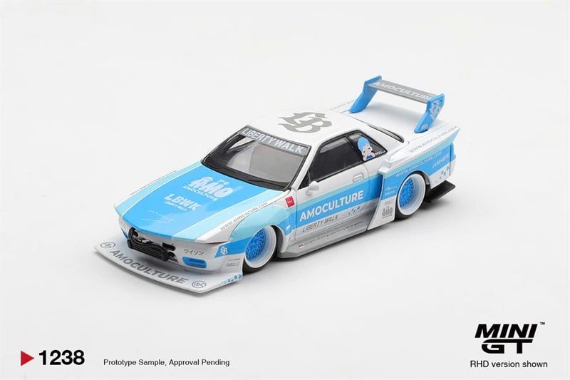 Mô hình xe Nissan Skyline GT-R (R32) LBWK Kaido Works AMOCULTURE tỉ lệ 1:64 MiniGT MGT01238 