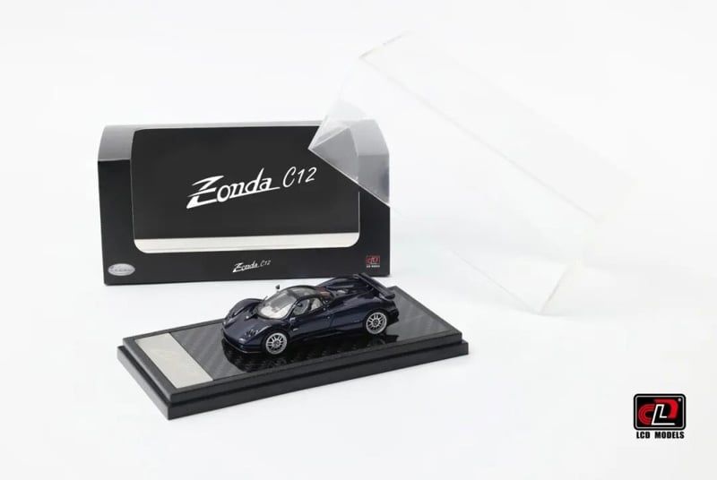  Mô hình xe Pagani Zonda C12 - Aurora Blue Limited Edition 1299pcs tỉ lệ 1:64 LCD model OT64802 