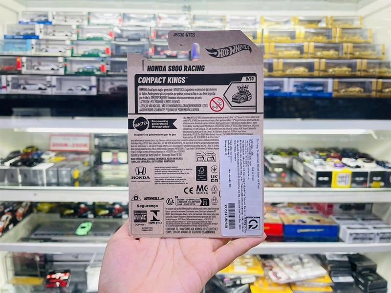  Mô hình xe Honda S800 Racing #58 Treasure Hunt Hotwheels kim loại có bản quyền chính hãng tỉ lệ 1:64 C4982-TH 
