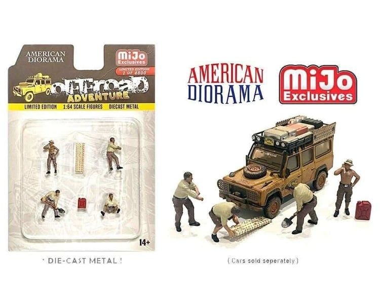  Mô hình nhân vật figure set off-Road Adventure Figure Set – MiJo Exclusives tỉ lệ 1:64 American Diorama AD-76492MJ 
