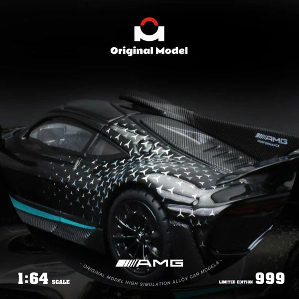 Mô hình xe Mercedes AMG One - Starlight Black tỉ lệ 1:64 Original Model OM646411 