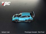  Mô hình xe Kevmannz GT Civic EG Diecast Model Sky Blue tỉ lệ 1:64 TPC Model OT64766 