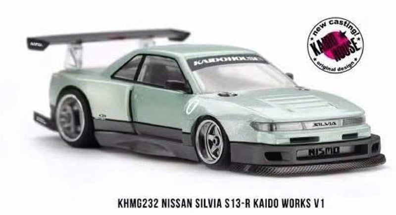  Mô hình xe ô tô Nissan Skyline Silvia S13-R Kaido Works V1 tỉ lệ 1:64 Kaido House KHMG232 