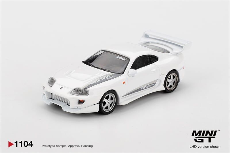  Mô hình xe Toyota Supra VeilSide Combat V-I White bản card tỉ lệ 1:64 MiniGT MGT01104 