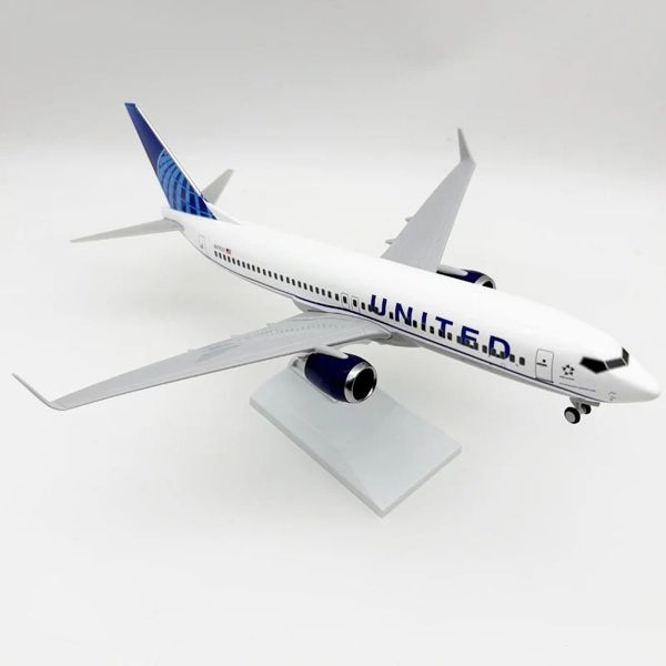  Mô hình máy bay United B737 có bánh xe - kích thước 30cm MB30058 