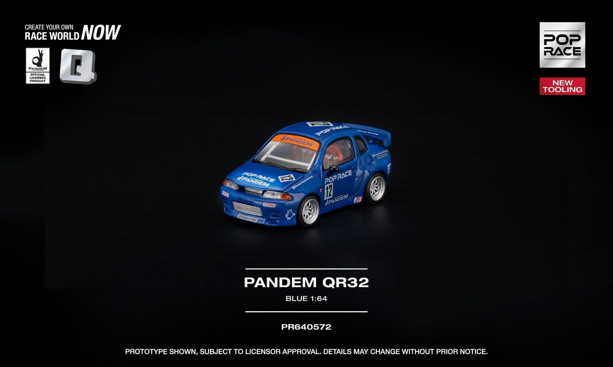  Mô hình xe Pandem QR32 Blue tỉ lệ 1:64 Pop Race PR640572 