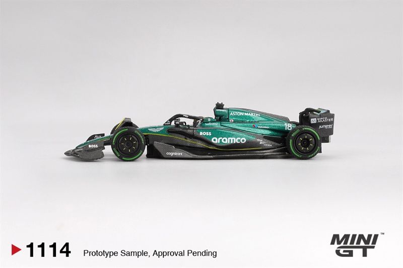  Mô hình xe đua F1 Aston Martin AMR24 #18 Lance Stroll 2024 F1 2024 Canadian GP tỉ lệ 1:64 MiniGT MGT01114 