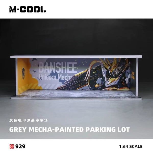  Hộp trưng bày mô phỏng dirorama parking lot Gundam Banshee tỉ lệ 1:64 M-cool MoreArt MC914929 
