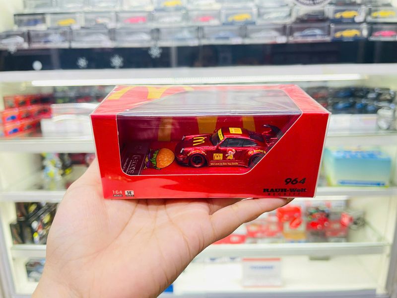 Mô hình xe Porsche RWB Rauh Welt Mc Donald tỉ lệ 1:64 Decode DE641 